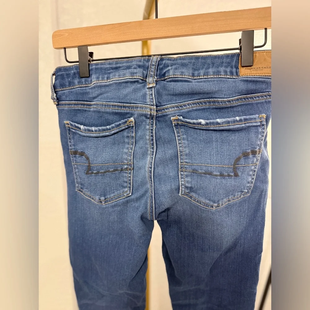 American Eagle Jegging Jeans Size 6 Regular Medium Wash Stretch Skinny Fit - Picture 7 of 12